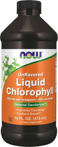 [BRSRAZLYOIMWCC35] NOW Foods Supplements, Unflavored Chlorophyll Liquid, 100 mg per Teaspoon, 16 fl. oz.
