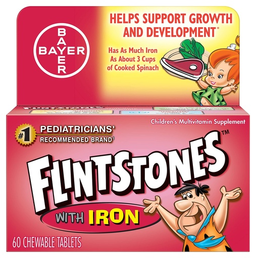 [BRSWIZQIBJ7BC2QZ] Flintstones? Plus Iron Chewable Vitamins - 60ct