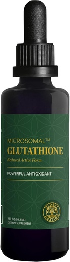 [BRSRAFIHOUHBSGQ6] Global Healing Center - Glutathione Supplement - Microsomal L-Glutathione (Reduced) 250mg - Antioxidant Microsomal Technology is More Bioavailable for Your Body Than Liposomal Kind - 2 Fl Oz