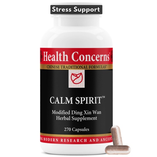 [BRSW2FL4OB7REDLZ] Health Concerns Calm Spirit - Stress Relief Supplement with Chinese Herbal Blend - Supports A Relaxed Mood, & Emotional Wellness - Magnesium Glycinate & Hawthorn Extract - 270 Capsules