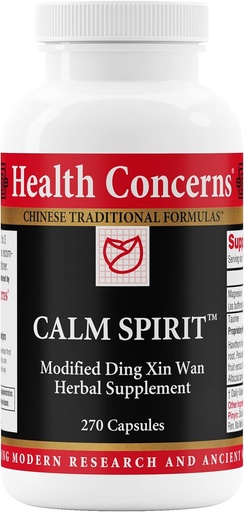 [BRSW2FL4OB7REDLZ] Health Concerns Calm Spirit - Stress Relief Supplement with Chinese Herbal Blend - Supports Calm Mood, " Emotional Wellness - Magnesium Glycinate " Hawthorn Extract - 270 Capsules