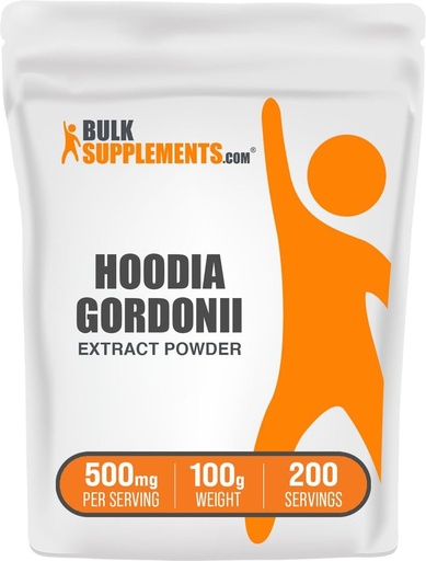 [BRSWIFI6O57AIDI7] BulkSupplements.com Poudre d'extrait de Hoodia - Supplément de Hoodia, extrait de Hoodia Gordonii - supplément à base de plantes, sans végétalien et sans gluten, 500mg par portion, 100g (3.5 oz) (paquet de 1)