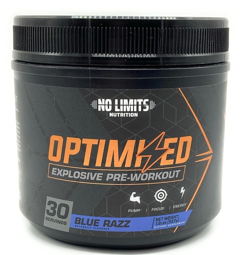 [BRSW2CYRCANWEFDP] "Optimized" Blue Razz Pre-Workout Powder / Massive Pumps / Increase Muscle Mass, Strength & Focus / Beta Alanine + L-Citrulline + Betaine Anhydrous + Creatine + Caffeine Anhydrous / 30 Servings