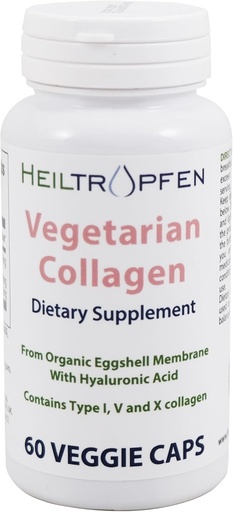 [BRSROHQTBV5QKFL4] Heiltropfen Collagen Vegetarian caps | från Organic Eggshell Membrane | Typ 1, 5 och 10 Collagen | med Hyaluronsyra | 60 kapslar | Kosttillskott