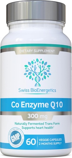 [BRSWKGICA4IREGDE] Co Enzyme Q10 CoQ10 300mg 60 kapselia - Superior Luonnollisesti Fermented Trans Form