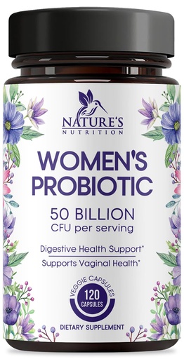 [BRSRMGD5DEMG2A3Z] Probiotics for Women - Probiotic Blend 50 Billion CFU Per Cap - 16 Feminine Health Strains Women's Probiotic - Prebiotic for Vaginal PH Balance, Urinary UT Health Support - Bottled USA - 120 Capsules