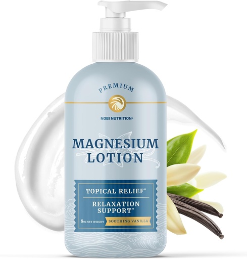 [BRSROHANA4AWO3YU] Magnesium Lotion to Relieve Muscle Cramps & Soreness | Calming & Recovery Support, Muscle Relaxation | Topical Magnesium Cream for Leg Cramps | Maximum Absorption | with Shea Butter | 8 fl oz.