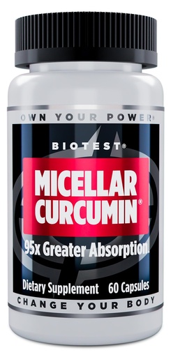 [BRSWYBIKCQBAECD3] Biotest Micellar Curcumin - 95x Greater Absorption, UCLA Invented, Patented - 60 Servings