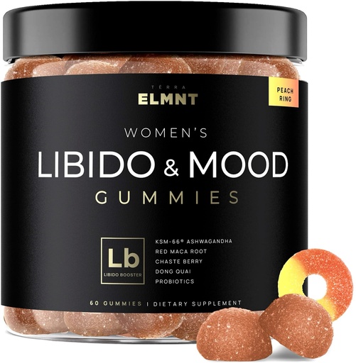 [BRSRAZA2CIHR6AAV] 4,050mg Libido Support for Women KSM66® Ashwagandha Gummies + 30x Strength Red Maca Root - High Potency Libido, Mood & Testosterone Booster for Women Fast Acting - Natural Aphrodisiac Spicy Gummies