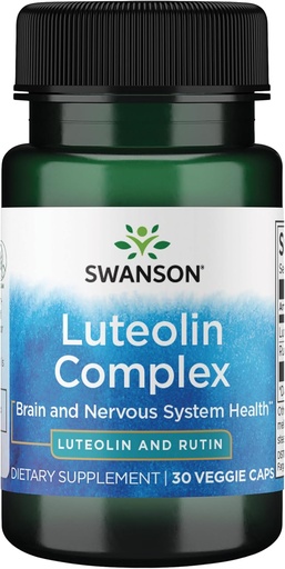 [BRSWIFYFBZ6BCH3I] Complejo Swanson Luteolin w/Rutin - Suplemento de Apoyo al Cerebro Promoción de la Memoria, Mood & Cognitive Health - Fórmula Natural para ayudar a mantener el sistema nervioso - (30 cápsulas vegetarianas)