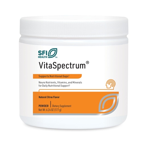 [BRSWIZD3AYBGGYD2] Klaire Labs SFI Health VitaSpectrum Powder for Kids - Daily Children's Multivitamin/Mineral with 23 Essential Nutrients - Citrus Flavor - No Copper, Iron, Gluten or Casein (30 Servings, 171 Grams)