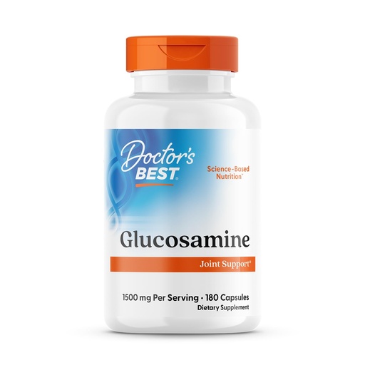 [BRSWIYQAO4FGIEY7] Doctor's Best Glucosamine Supplement for Men & Women - Glucosamine 1500mg Per 2 Capsules, Joint Health Support for Adults, Gluten Free, Non GMO, Soy Free - 180 Caps