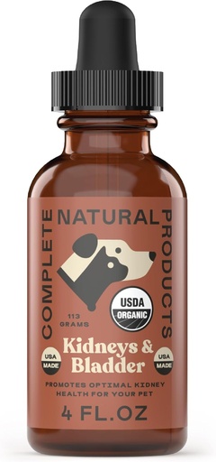 [BRSROHAQOVYGKHLX] Complete Natural Products Organic Kidney & Bladder Concentrate for Pets - 4oz - Pure Organic Kidney & Bladder Concentrate