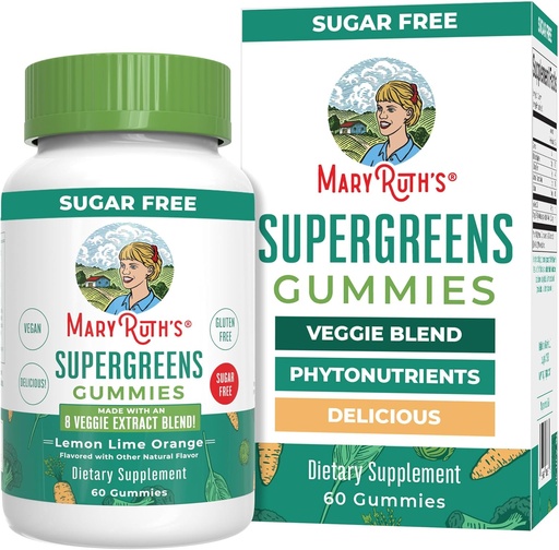 [BRSRMAA5AQNQMFDU] MaryRuth Orgánicas Super Verdes Gummies Silencio Naturalmente-Occurring Quercetin for Adults and Kids Ages 4+ ← Sugar Free TEN 2g Fiber Por Serving TEN Vegan TEN No Gelatin ANTE Pectin Basado TENIDO 60 Conteo ANTE 30 Servimientos