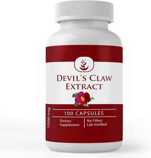 [BRSWYAD4CEDQYGQU] PURE ORIGINAL INGREDIENTS Devil's Claw Extract, (100 Capsules) Always Pure, No Additives Or Fillers, Lab Verified