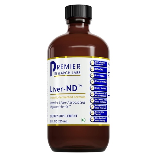 [BRSWYAIDCUMGKG35] Premier Research Labs Liver-ND - Liver Cleanse, Milk Thistle Extract, Milk Thistle Liquid Drops, Tincture Supplement Fermented with Probiotics, with Antioxidants, Turmeric, 8 Fl Oz Bottle