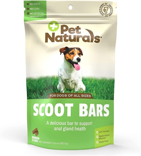 [BRSWIZIEOMBRYHTI] Pet Naturals Scoot Bars for Dogs, Digestive Support, Duck Flavor 30 count