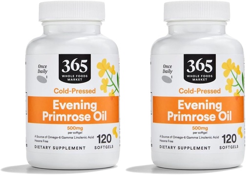 [BRSRAYYOBMPQ4FL7] Whole Foods Market, Evening Primrose Oil 500Mg, 120 Softgels (Pack of 2)