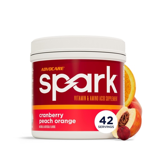 [BRSRMBL5CMHWGA33] AdvoCare Spark - Energy Drink Mix - Vitamin & Amino Acid Supplement - Supports Energy & Focus - Portable Immune Support - Sugar-Free - Cranberry Peach Orange (10.5 oz)