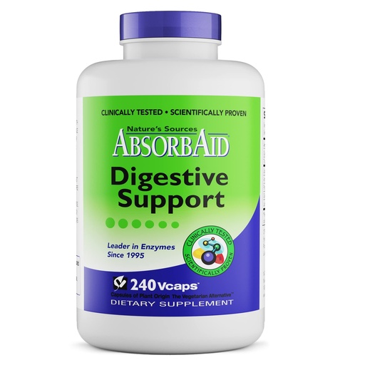 [BRSWIYTYOUIRKD3U] AbsorbAid Digestive Enzymes 240 vCaps, Proven to Increase Vital Nutrient Absorption by up to 71%