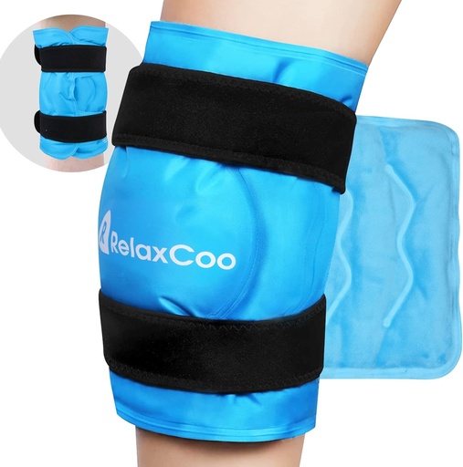 [BRSRMCDRDMFRQ3YU] XXL Knee Ice Pack Wrap, Reusable Cold Pack for Knee Injury Pain and Swelling Relief