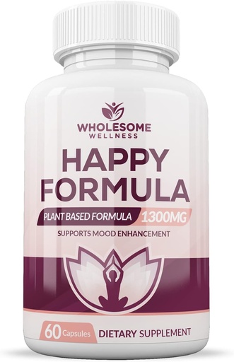 [BRSW2A3YOUNWCCI4] Wholesome Wellness Happy Formula Natural Formula Relief Supplement for Women & Men | 60 Capsules