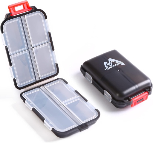 [BRSW2CA5B4PQ4F3A] 2PS teden tablete Organizator mali Folding Box 7 Day BPA-free Dnevne tablete Vsebnik Zmogljive potovalne tablete Primer z Lock tablete imetnik, Medicine Organizator za Purse Pocket za shranjevanje vitamin Etc (črna)