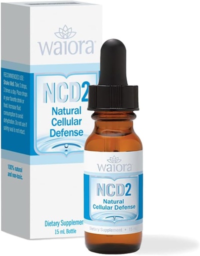 [BRSWIEIDBJ5QIE3Y] NCD2 de Waiora, gouttes de zéolite liquide activée pour nettoyer le corps naturel et promouvoir le soutien immunitaire et l'équilibre du pH, mélanger dans les aliments/boissons, tout naturel, ONE (0,5 oz) Bott (90 serv)