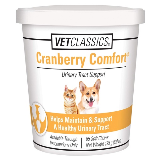 [BRSWIGYAOUIR6GQV] Cranberry Comfort Urinary Tract Pet Supplement for Dogs, Cats – Maintains Dog Bladder Health, Cat Bladder Control – Pet Supplements for Incontinence – 65 Soft Chews