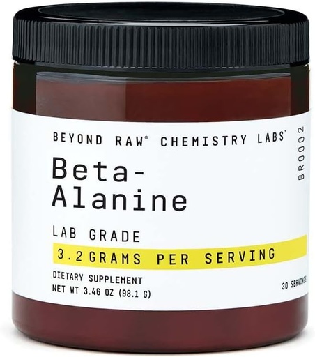 [BRSWKHD6BEFWGDA6] BYOND RAW Phòng thí nghiệm Hóa học Beta-Alanine Powder, Tăng hiệu suất làm việc và giảm đau cơ, 30 phục vụ