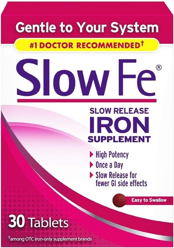 [BRSWKYYIO4DQEHQZ] Slow Fe Slow Release Iron, 60 Tablets (Pack of 2)