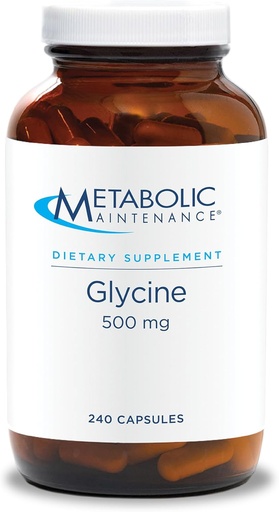 [BRSWIYIZCINRE2LC] Pemeliharaan Metabolik Glycine - Tambahan Dukungan Hati - Suplemen Glycine untuk Dukungan Otak, Detox dan Kesehatan Gabungan - Suplai 500mg Amino Suplemen (240 Capsules)