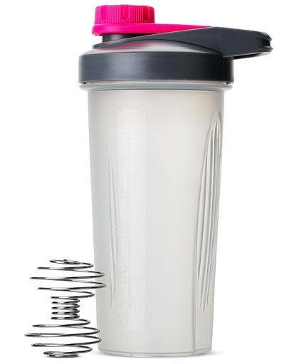 [BRSROAICBECAGAD4] Mr. Pen Shaker Bottles for Protein Mixes - 28 oz | Gray & Pink Protein Shaker with Wire Whisk Ball