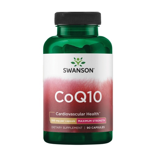 [BRSWGZATBUHWKALU] Swanson CoQ10 Cardiovascular and Cellular Energy Supplement for Heart-Health-Conscious Adults Seeking Antioxidant Support - 200 mg (90 Vegan Capsules)