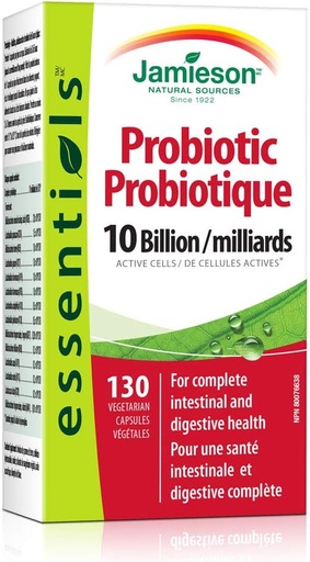 [BRSWG2QBBENWYCT5] Jamieson Probiotic 10 Billion Active Cells, 130 vegi caps