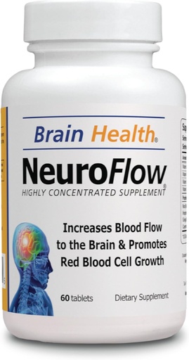 [BRSWKH35BZ7ACGTY] Neuro Flow - あなたの脳を酸素化 - 脳の健康 60 錠 - 高濃度のサプリメント - 栄養補助食品