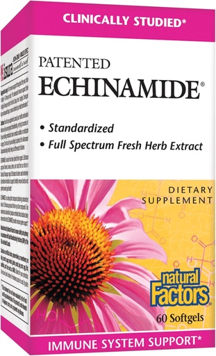 [BRSWIYT3PMCBQDDA] 自然な要因、Echinamide、免疫およびウェルネス サポートのためのEchinaceaの補足、60のSoftgels
