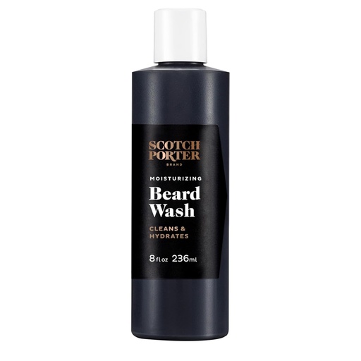 [BRSWYFQPBNYBYFD4] Scotch Porter Moisturizing Beard Wash – Cleanse, Refresh, Hydrate & Soften Coarse, Dry Facial Hair while Protecting Skin for a Fuller/Healthier-Looking Beard – Original Scent, 8 oz. Bottle