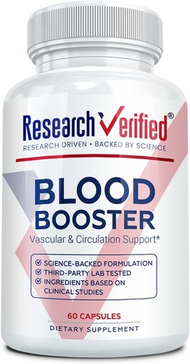 [BRSWYEDRA54AK2D6] Research Verified Blood Booster - Blood Support - Hawthorn, Magnesium, Celery Seed Powder, BioPerine - 60 Capsules - 1 Month Supply