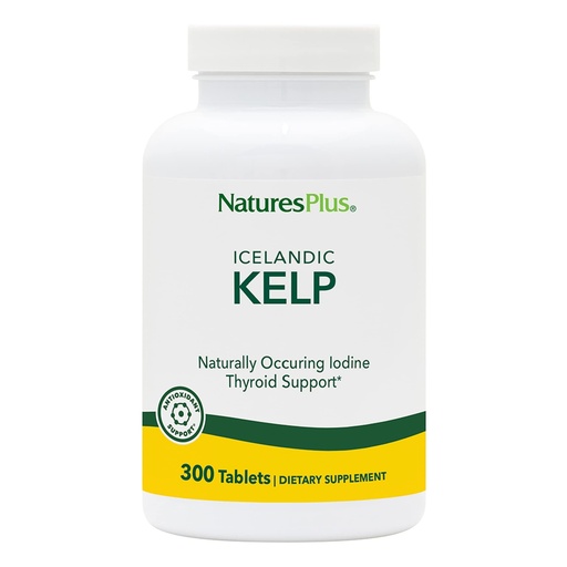 [BRSWIYTYO4HQA2A5] NaturesPlus Kelp - 300 Tablets - 150 mcg of Iodine - Antioxidant Formula - Free Radical Protection - Gluten Free, Allergen Free - 300 Servings