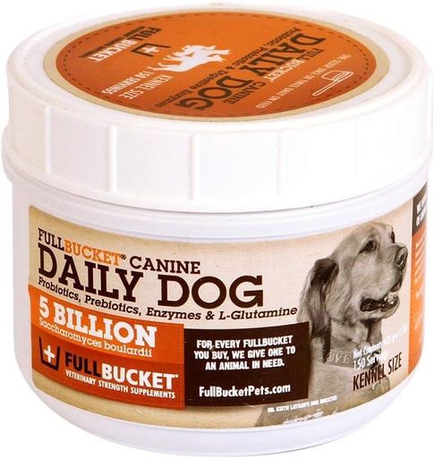 [BRSWGYL2BAIWMAL5] FullBucket Daily Dog Probiotic 150 Servings - Support Natural Digestion, Treat & Prevent Diarrhea - Probiotics, Prebiotics & Digestive Enzymes All in One Tasty Probiotic Powder for Dogs