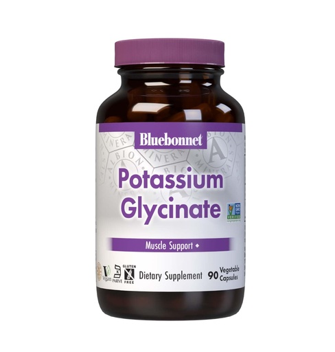 [BRSWIYQ3B57Q2YAV] Bluebonnet Albion Potassium Glycinate Vegetarian Capsules, 99 mg, 90 Count