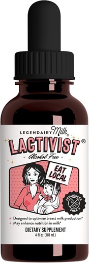 [BRSW2BQCBUHWCGTA] Legendární mléko lactist kapky, Kojení dodatek ke zvýšení přívod mléka prsu, organické torbangun pro laktaci, Made in USA, Alkohol zdarma, 4 Fl Oz