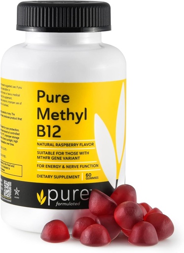 [BRSROH3QBUFGAEYU] Methyl B12 Vitamin Gummies - Vegan Vitamin B12 Methylcobalamin Gummies for Adults & Kids - Chewable B-12 gummy for Energy & Nerve Function – Gluten-Free, Dairy-Free, Kosher-60 Gummies 1500 mcg