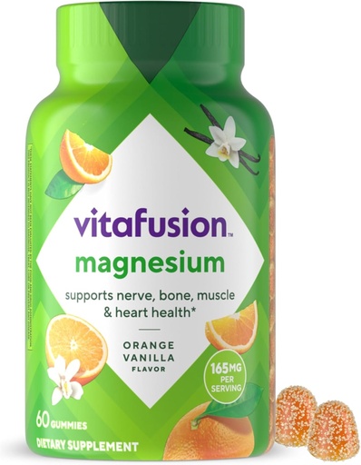 [BRSWGBQPB54GCC3P] vitafusion Magnesium Gummy Supplement, Bring calm to your vitamin routine, Tropical Citrus Flavor, 60 Gummies