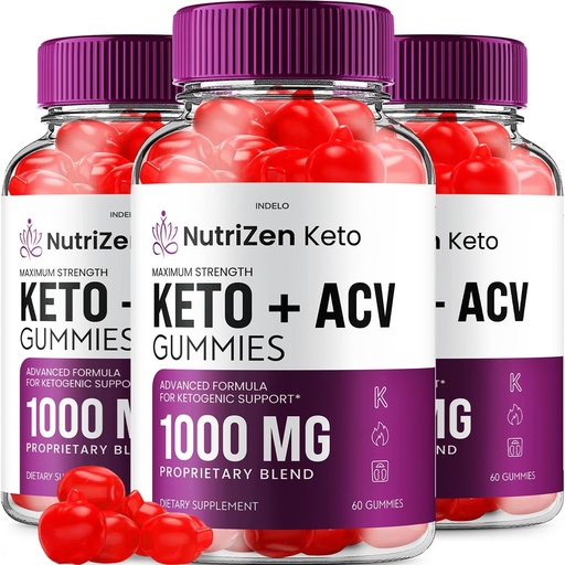 [BRSROBDROUBWKCLU] (3 Pack) NutriZen Keto ACV Gummies - Advanced Formula Nutri Zen Keto Plus ACV Gummies Apple Cider Vinegar Keto Nutrizen ACV Gummies Dietary Supplement Reviews Men Women (180 Gummies)