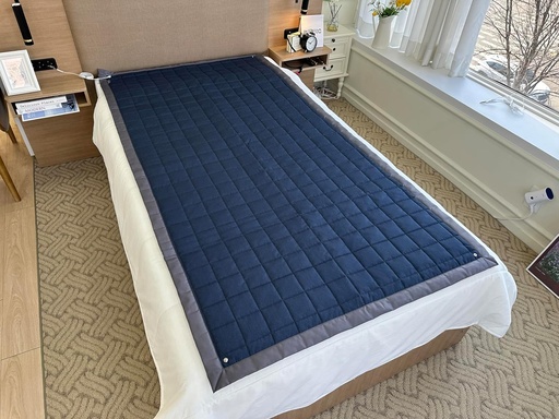 [BRSRAEABO5YBQDQ4] Grounding Queen Mat-Stainless Steel Fabric, 59x79 inch (Navy)