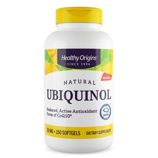 [BRSWIEDZDIMGECQ5] Healthy Origins Ubiquinol (Active Form of CoQ10), 50 mg - Ubiquinol Supplements for Heart Health & Antioxidant Support - Gluten-Free & Non-GMO Supplement - 150 Softgels
