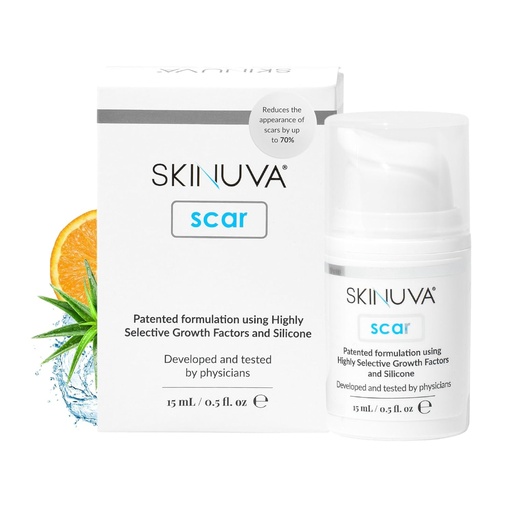 [BRSW2FAYBECBQCLX] Skinuva® Next Generation Scar Cream - Advanced Scar Cream Formulated with Growth Factors (0.5 oz)