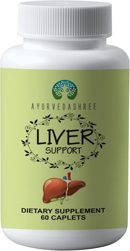 [BRSW2GA2BUCQOF3B] Liver Support Herbal Ayurvedic Supplement, Supports Healthy Liver, Blend of 13 Powerful Herbs, Vegan, Gluten-Free, 60 Caplets